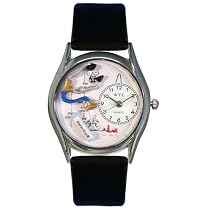Whimsical Watches Women's Respiratory Therapist Black Leather Watch #S0610018
