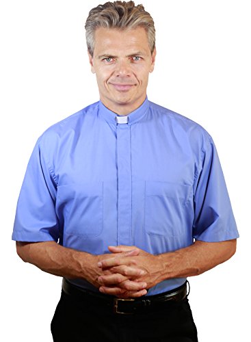 Stadelmaier Mens Short Sleeve Tab Collar Clergy Shirt
