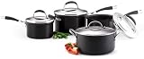 Circulon Elite Hard Anodised Cookware Saucepan Set, 4 Pieces