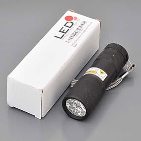  LEDwholesalers 9 LED 400 nM UV Ultra Violet Blacklight Flashlight 3AAA, 7301UV400