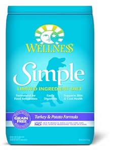 Wellness Simple Natural Grain Free Limited Ingredient Dry Dog Food, Turkey & Potato Recipe, 26-Pound Bag
