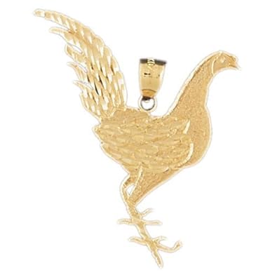Cheap Girls Jewelry Dazzlers Solid 14k Gold Rooster Charm Pendant Available in three colors from jewelsberry (weights: 3.1 grams only) For Sale