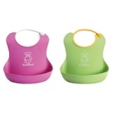 BABYBJORN 2 Count Soft Bib, Pink and Green
