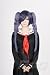 Blue Black Anime Cosplay Costume Wig w/ Curly Pigtails