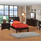 Applewood Platform Bedroom Set in Rich Deep Cappuccino Size: Full