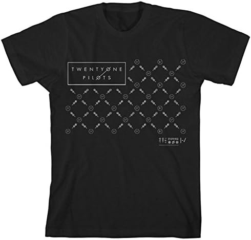Twenty One Pilots Logo Fancy Printed Black T-Shirt (Asia Small, Balck)