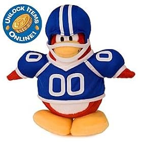 Disney 6 1/2'' Limited Edition Club Penguin Plush - American Football Player
