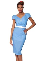 Sexy Cotton Lace-Up Vintage Halter Two-Toned Evening Dress 