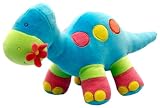 Keel Toys - 64773 - Jouet Premier Âge - Peluche - Dino Dinky - Debout - 4 Modèles - 35 cm - Bleu / Multicolore