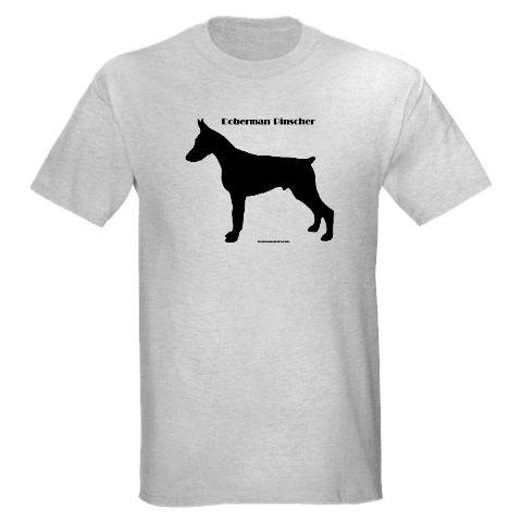 Doberman Ash Grey T-shirt Doberman Pinscher Light T-shirt By Cafepress Picture
