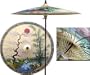 Asian Spring 7 Foot Patio Umbrella With Base - Sand