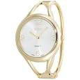 XOXO Women's XO1096 Silver Dial Gold-tone Bangle Watch