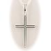 Border Cross 925 Sterling Silver Pendant Cable Chain Necklace 18 Inch