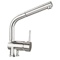 Sp�ltischarmatur Edelstahl geb�rstet mit Brause ausziehbar 8860ED