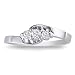 1/10ct Three-Stone Diamond Promise Ring in Sterling Silver (sizes 4 - 9)