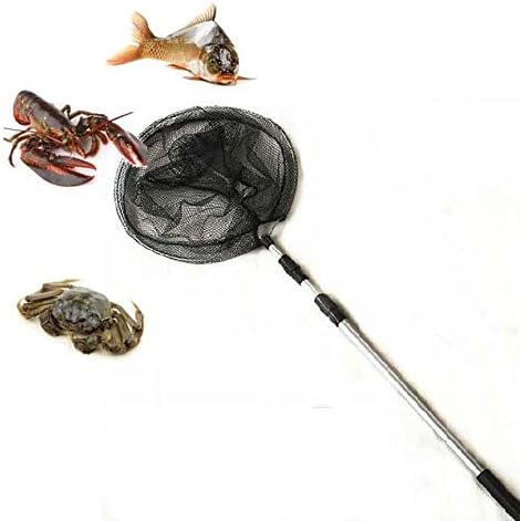 Sinduc Portable Fishing Landing Net Aluminum Extending Handle Mesh Large Capacity 150cm