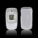 Samsung R430 Cell Phone Trans. Clear with White Diamond Protective Case Faceplate Cover