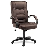 IMAGE OF Alera SR41LS50B Strada Series High-Back Swivel/Tilt Chair with Brown Leather Upholstery