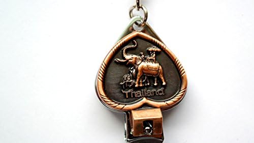 Elephant Nail Cutter , Beautiful Heart Big Size Key-chain From Thailand, Beautiful Art and Light Metal, Beautiful Design Show Real Beauty of Thailand, Made and Sale in Thailand Temple,