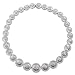 Prong Set Round & Baguette Diamond Cluster Fancy Necklace in 18ct…
