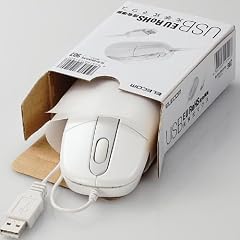 エレコム EU RoHS指令準拠 USB 光学式マウス コンパクトサイズ/簡易パッケージ(ホワイト) M-M1URWH/RS