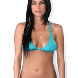 Hurley Deluxe Halter Girls Swimsuit Top Teal