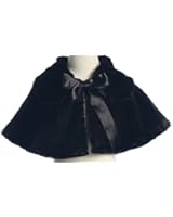 Sweet Kids Girls Faux Fur Cape with Satin Tie