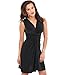 KRISP Womens Knot Front Self Tie V Neck Dress, Black [Sleeveless], XXX-Large, 9354-BLK-20