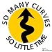 Magnetic Badge - So Many Curves - White