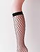 Vero Monte 4 Pairs Women's Fishnet Knee High Socks - Stylish Black + Hollow Out