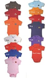 Children's Collegiate White Romper Golfshirt