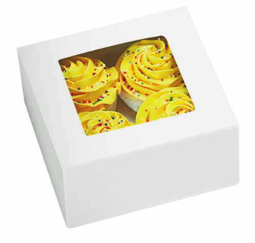 Wilton 415-1215 3-Pack 4 Cavity Cupcake Box, White