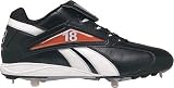 Reebok Men's Vero Trade Metal Low Baseball Cleat,Black/White/Grey,7.5 M