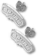 San Antonio Spurs 3/8" Logo Post Earrings - Sterling Silver Jewelry