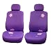 FH-FB053115 Floral Embroidery Design Car Seat Covers Purple Color image 3