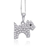 41Sdv6THEvL. SL160  10K White Gold 1/4  ct GH Diamond Dog Tag Pendant