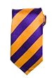 Orange and Purple Thick Stripe - Necktie - Tie