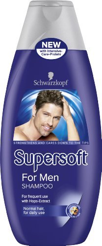 Schwarzkopf Supersoft For Men Shampoo 250ml (Pack of 3) by Super Soft