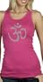 AUM Yoga Meditation Ladies Sheer Rib Longer Length Racerback Tank Top