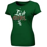 MLB Majestic Chicago White Sox Women's The Green Way St. Patrick's Day T-Shirt - Kelly Green (Small)