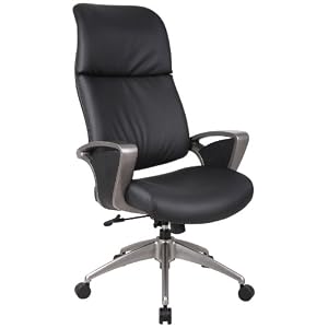 Boss High Back Executive Chair with Powder Coating Arm and Taper Base