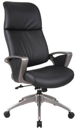 Boss High Back Executive Chair with Powder Coating Arm and Taper Base