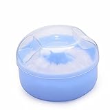 ベビーパウダーパフソフトフェイスケアボディパウダーパフ多色化粧絨毛スポンジボックスコンテナケース