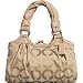 COACH Signature Op Art Satchel Bag Purse Tote 13441 Khaki Sand