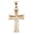 14K Yellow Gold Cross Pendant