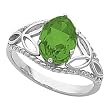 14K White Gold Emerald Ring