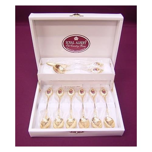 Royal Albert Old Country Roses 6 Tea Spoons, Jam Spoon