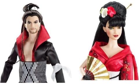 Japan Barbie & Ken Dolls of the World Pink Label Collector