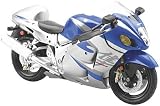New Ray Toys 2005 Suzuki Hayabusa 1300 1:12 Scale Motorcycle Silver/Blue