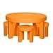 Grace Stool in Orange Pop